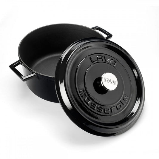 Litoželezna posoda - lonec 32 cm črna LAVA