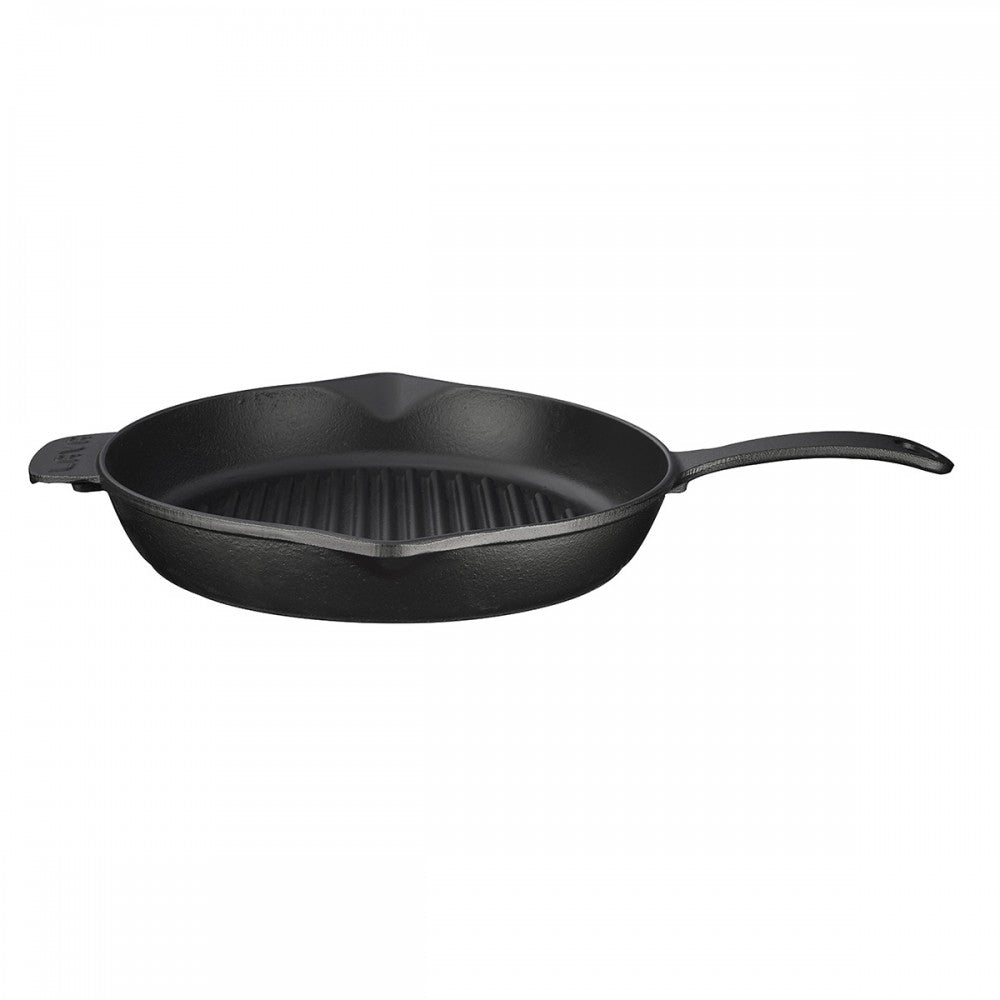 Litoželezna žar ponev z ročajem - 28 cm črna LAVA