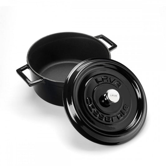 Litoželezna posoda - lonec 24 cm črna LAVA