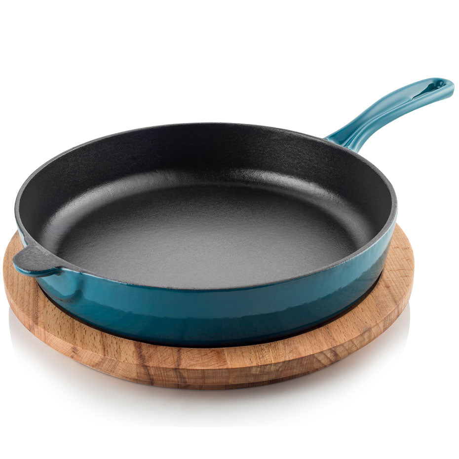 Litoželezna ponev - 28 cm SILVER CUSINERO Svetlo modra SILVER