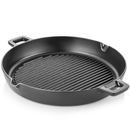 Litoželezna žar ponev - 30 cm SILVER Črna SILVER