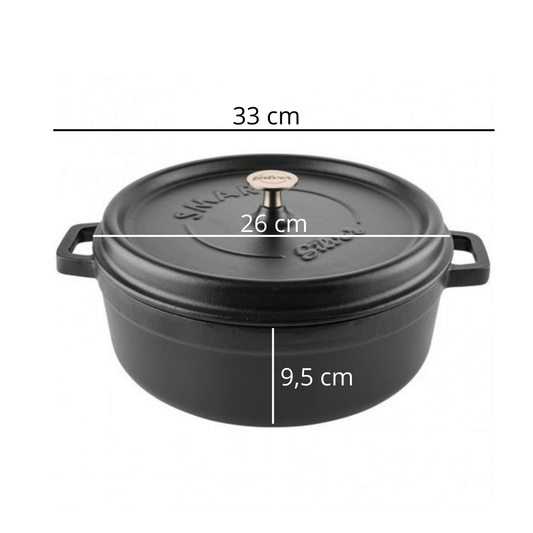 Litoželezna posoda - lonec 26 cm SILVER SMART Črna SILVER