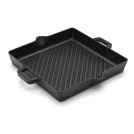 Litoželezen žar pekač 26x26 cm Črn SILVER